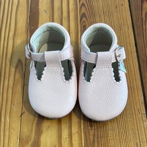 Pink Leather Little Love Bug T-Bar Shoes